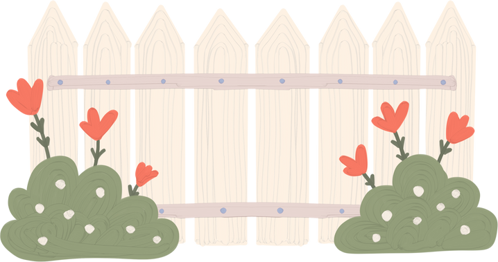 Gouache pastel fence